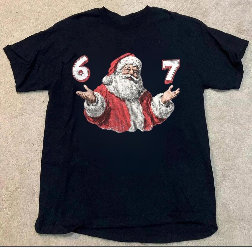Black Santa Claus Graphic Tee